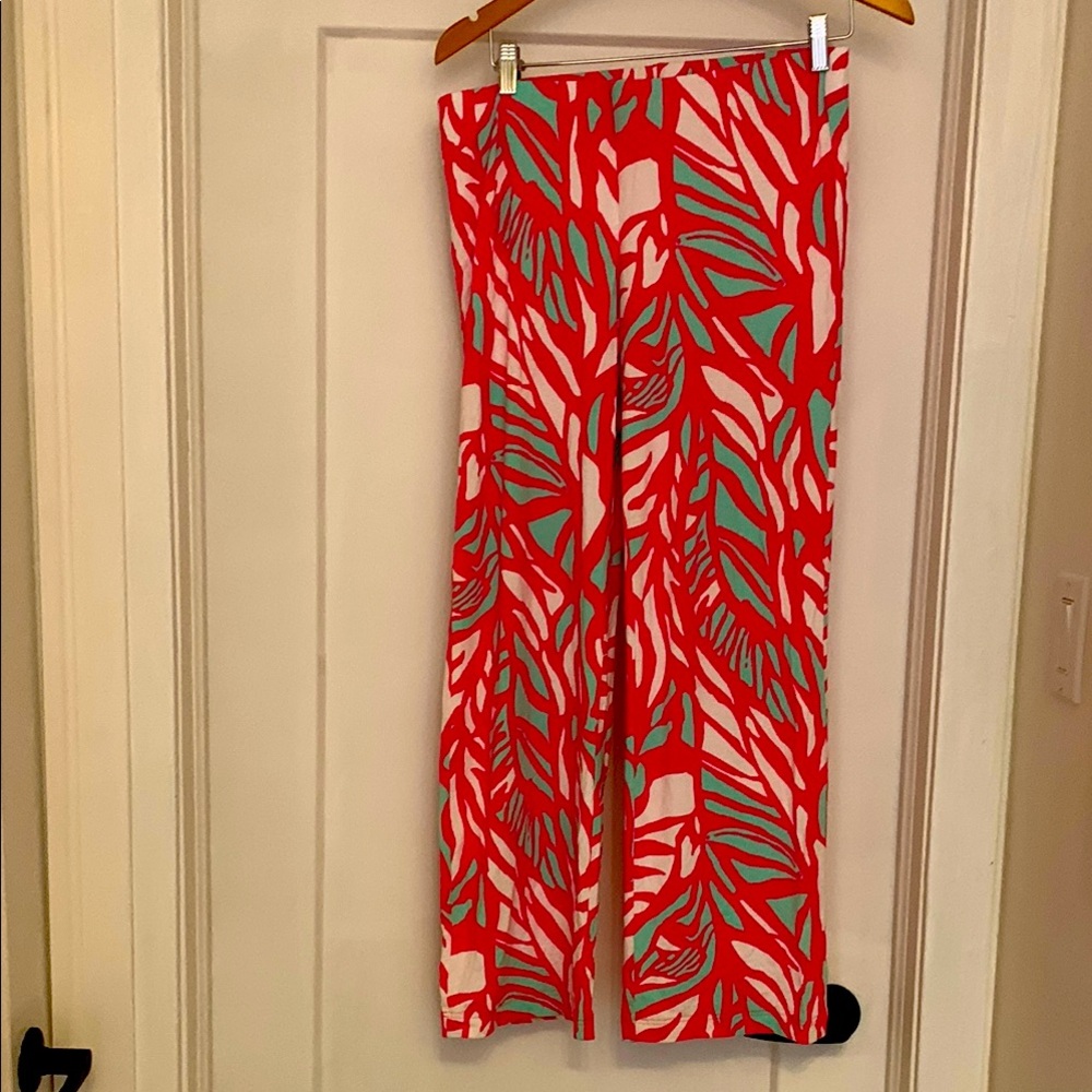 Lilly Pulitzer Red and Green palazzo Pants